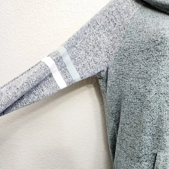 Inspired Hearts Green Gray Cowl Neck Pull Over Sweater Large Lightweight Soft - Picture 3 of 6